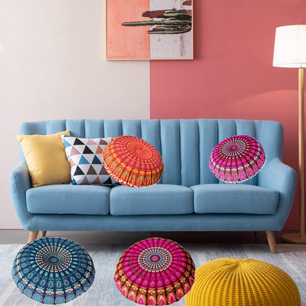 Amazon.co.jp: ncdoi 43/80 センチ ラウンド インド ボヘミアン フロア